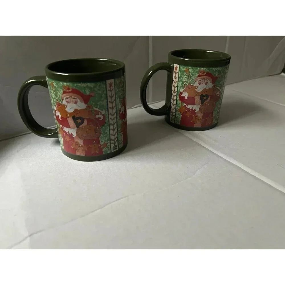 Gingerbread Santa Cocoa Mugs - set of 2